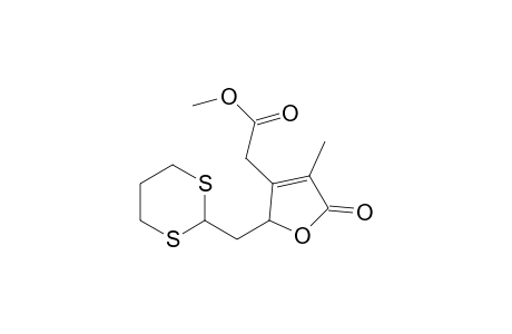 3-Furanacetic acid, 2-(1,3-dithian-2-ylmethyl)-2,5-dihydro-4-methyl-5-oxo-, methyl ester, (.+-.)-