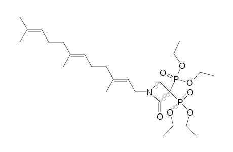 1-(3',7',11'-TRIMETHYL-2'E,6'E,10-DODECATRIENYL)-3,3-BIS-(DIETHOXYPHOSPHINYL)-2-AZETIDINONE;MINOR-ISOMER