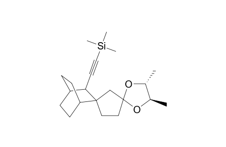 (3R*,1'S*,2'S*,3'S*,4'R*)-spiro-{3-[3'-[(Trimethylsilyl)ethynyl]bicyclo[2.2.1]hept-2'-yl]cyclopentane-1,2"-4",5"-domethyl-1",3"-dioxalaneone}