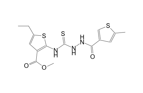 methyl 5-ethyl-2-[({2-[(5-methyl-3-thienyl)carbonyl]hydrazino}carbothioyl)amino]-3-thiophenecarboxylate