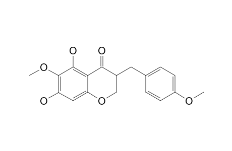 5,7-DIHYDROXY-6-METHOXY-3-(4-METHOXYBENZYL)-CHROMAN-4-ONE