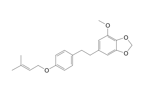 4-Methoxy-6-[2-[4-(3-methylbut-2-enoxy)phenyl]ethyl]-1,3-benzodioxole