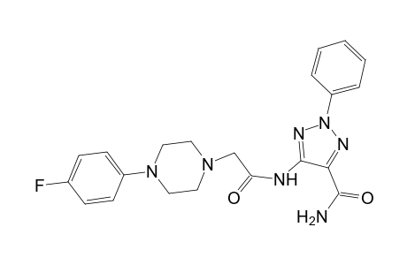 1-Pyrazineacetamide, N-[5-(aminocarbonyl)-2-phenyl-2H-1,2,3-triazol-4-yl]-4-(4-fluorophenyl)hexahydro-