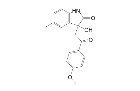 3-hydroxy-3-[2-(4-methoxyphenyl)-2-oxoethyl]-5-methyl-1,3-dihydro-2H-indol-2-one