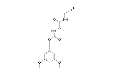 Carbamic acid, N-[(N-cyanomethylpropanamide)-2-yl]-, 1-methyl-1-(3,5-dimethoxyphenyl)ethyl ester