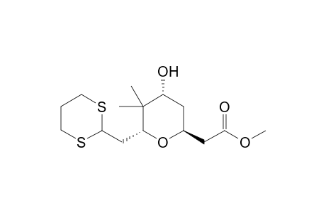 Methyl trans-(2S,4R,6R)-6-{[(1,3-Dithian-2-yl)methyl]-4-hydroxy-5,5-dimethyltetrahydropyran-2-yl}acetate