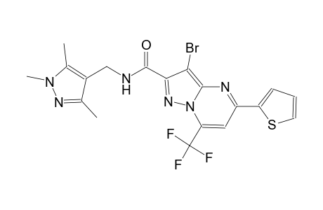 3-bromo-5-(2-thienyl)-7-(trifluoromethyl)-N-[(1,3,5-trimethyl-1H-pyrazol-4-yl)methyl]pyrazolo[1,5-a]pyrimidine-2-carboxamide