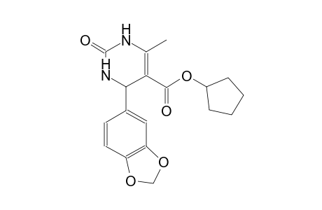 cyclopentyl 4-(1,3-benzodioxol-5-yl)-6-methyl-2-oxo-1,2,3,4-tetrahydro-5-pyrimidinecarboxylate