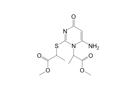 Methyl 2-[6-amino-2-(2-methoxy-1-methyl-2-oxo-ethyl)sulfanyl-4-oxo-pyrimidin-1-yl]propanoate