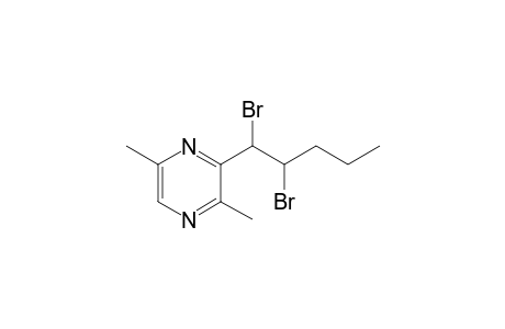 3,6-Dimethyl-2(1-(1,2-dibromopentyl)pyrazine