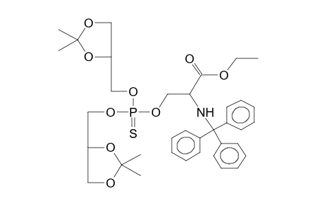 bis(1,2-o-Isopropylideneglycerol), 3-(o-2-carboethoxy-2-tritylaminoethyl)thionophosphate