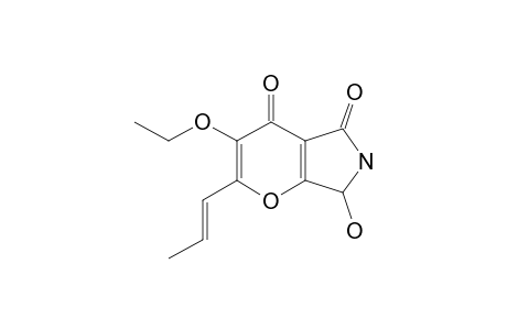 3-O-ETHYLPYRANONIGRIN_A;3-ETHOXY-7-HYDROXY-2-[(1-E)-PROP-1-ENYL]-6,7-DIHYDROPYRANO-[2.3-C]-PYRROLE-4,5-DIONE