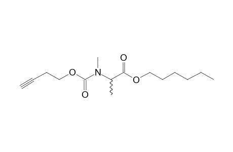 dl-Alanine, N-methyl-N-(byt-3-yn-1-yloxycarbonyl)-, hexyl ester