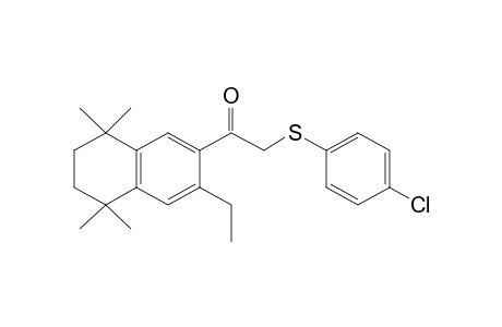 2-[(p-Chlorophenyl)thio]-3'-ethyl-5',6',7',8'-tetrahydro-5',5',8',8'-tetramethyl-2'-acetonaphthone