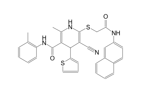 3-pyridinecarboxamide, 5-cyano-1,4-dihydro-2-methyl-N-(2-methylphenyl)-6-[[2-(2-naphthalenylamino)-2-oxoethyl]thio]-4-(2-thienyl)-