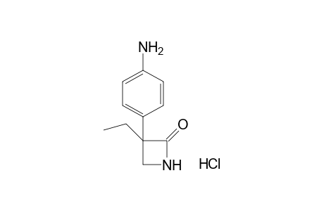 3-(p-aminophenyl)-3-ethyl-2-azetidinone, hydrochloride