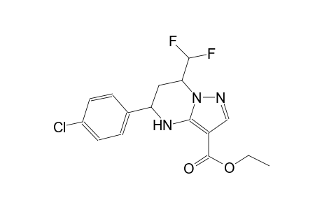 ethyl 5-(4-chlorophenyl)-7-(difluoromethyl)-4,5,6,7-tetrahydropyrazolo[1,5-a]pyrimidine-3-carboxylate