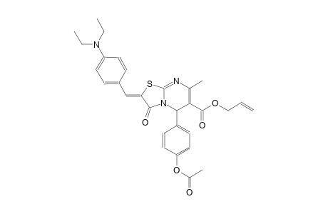 allyl (2Z)-5-[4-(acetyloxy)phenyl]-2-[4-(diethylamino)benzylidene]-7-methyl-3-oxo-2,3-dihydro-5H-[1,3]thiazolo[3,2-a]pyrimidine-6-carboxylate