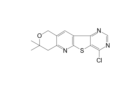 4-chloro-8,8-dimethyl-7,10-dihydro-8H-pyrano[3'',4'':5',6']pyrido[3',2':4,5]thieno[3,2-d]pyrimidine