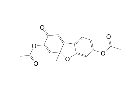 2,4a-Dihydro-4a-methyl-2-oxodibenzofuran-3,7-diyl Diacetate