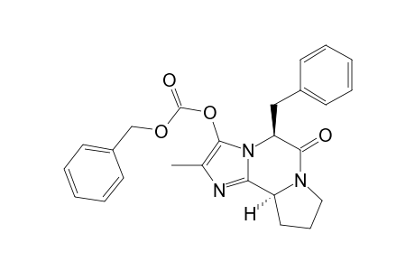Carbonic acid, 5,6,8,9,10,10a-hexahydro-2-methyl-6-oxo-5-(phenylmethyl)imidazo[1,2-a]pyrrolo[2,1-c]pyrazin-3-yl phenylmethyl ester, (5S-trans)-