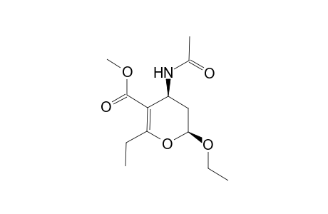 Methyl (2RS)-4-(acetylamino)-2-ethoxy-6-ethyl-2,4-dihydro-2H-pyran-5-carboxylate