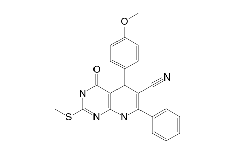 6-Cyano-5-(4-methoxyphenyl)-2-methylsulfanyl-7-phenyl-5,8-dihydropyrido-[2,3-D]-pyrimidin-4(3H)-one