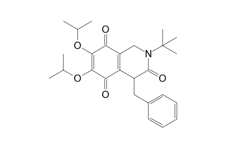 2-Tert-butyl-4-(phenylmethyl)-6,7-di(propan-2-yloxy)-1,4-dihydroisoquinoline-3,5,8-trione