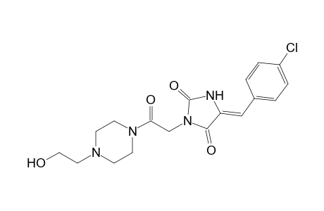 (5Z)-(4-chloro)benzylidene-3-{2-[4-(hydroxyethyl)-piperazin-1-yl]-2-oxoethyl} imidazolidine-2,4-dione