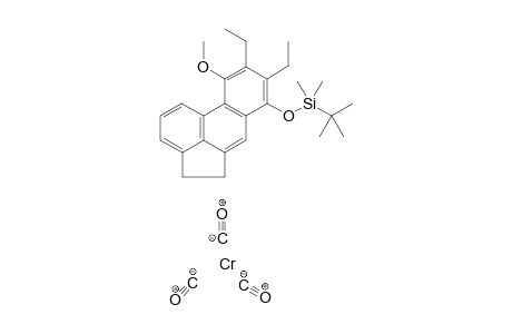 Tricarbonyl{eta-6-6a,7,8,9,10,10a-(8,9-diethyl-10-methoxy-7-[(t-butyl)dimethylsilyloxy]acephenanthrene)}chromium