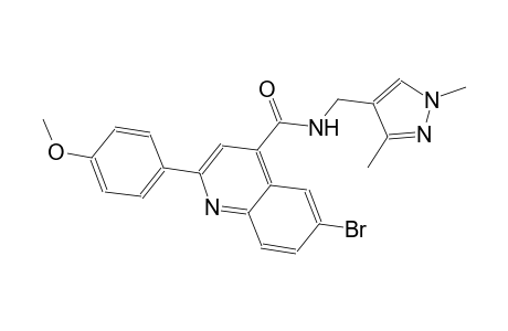 6-bromo-N-[(1,3-dimethyl-1H-pyrazol-4-yl)methyl]-2-(4-methoxyphenyl)-4-quinolinecarboxamide