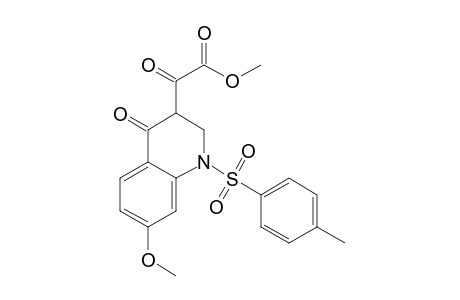 7-methoxy-4-oxo-1,2,3,4-tetrahydro-1-(p-tolylsulfonyl)-3-quinolineglyoxylic acid, methyl ester