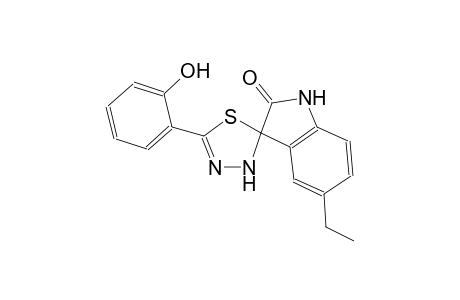 5-ethyl-5'-(2-hydroxyphenyl)-3'H-spiro[indoline-3,2'-[1,3,4]thiadiazol]-2-one