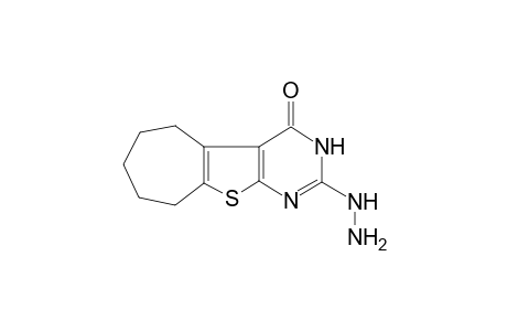 2-Hydrazino-3,5,6,7,8,9-hexahydro-10-thia-1,3-diaza-benzo[a]azulen-4-one