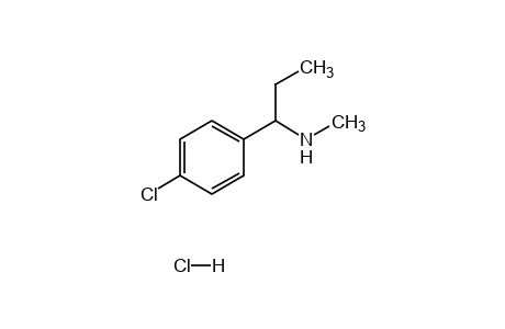 p-chloro-alpha-ethyl-N-methylbenzylamine, hydrochloride