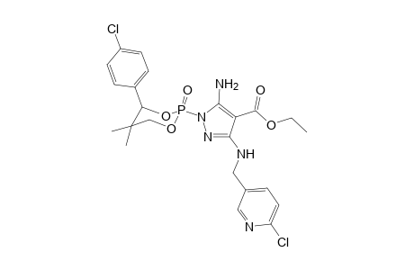 Ethyl (trans)-5-amino-3-[(6'-chloro-3'-pyridyl)methyl]amino-1-(5",5"-dimethyl-2"-oxo-4"-<p-chlorophenyl>-1",3",2"-dioxaphosphinan-2"-yl)-1H-pyrazole-4-carboxylate