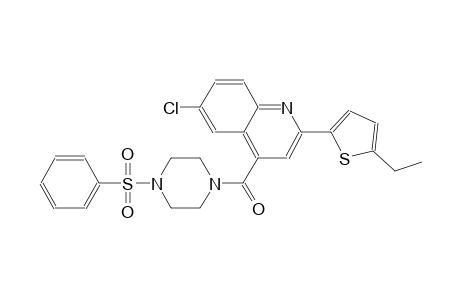 6-chloro-2-(5-ethyl-2-thienyl)-4-{[4-(phenylsulfonyl)-1-piperazinyl]carbonyl}quinoline