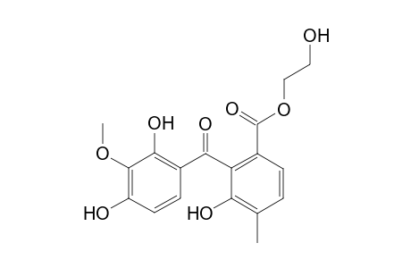 MOCINTRIFOLIN_B;2-(2,4-DIHYDROXY-3-METHOXYBENZOYL)-3-HYDROXY-4-METHYLBENZOIC_ACID_2-HYDROXYETHYLESTER