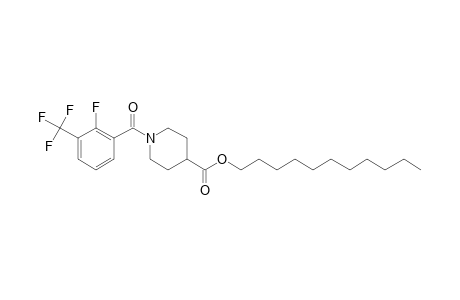 Isonipecotic acid, N-(2-fluoro-3-trifluoromethylbenzoyl)-, undecyl ester