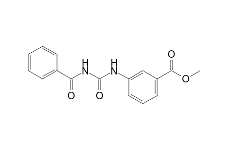 m-(3-benzoylureido)benzoic acid, methyl ester