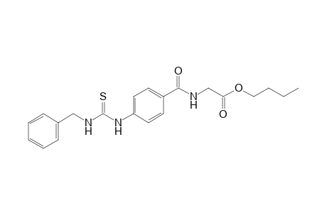 p-(3-benzyl-2-thioureido)hippuric acid, butyl ester