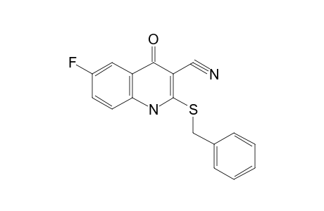 2-Benzylsulfanyl-6-fluoro-4-oxo-1,4-dihydro-quinoline-3-carbonitrile