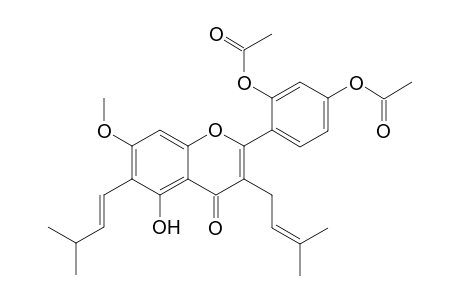 ARTOCARPIN-DIACETATE;2',4'-DIACETOXY-7-METHOXY-3-GAMMA,GAMMA-DIMETHYLALLYL-6-(TRANS-3-METHYLBUT-1-ENYL)-FLAVONE