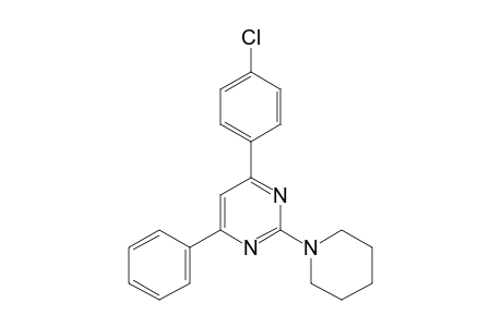 4-(p-CHLOROPHENYL)-6-PHENYL-2-PIPERIDINOPYRIMIDINE