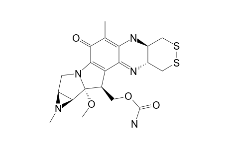 7-N-(1'-AMINO-4',5'-DITHIAN-2'-YL)-PORFIROMYCIN_C-(8)-CYCLIZED_IMINE;[(4A-R,9A-S,10A-S,10B-R,11-S,12A-R)-10B-METHOXY-6,10-DIMETHYL-7-OXO-1,4,4A,5,