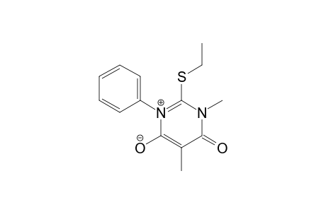 2-(ethylthio)-6-keto-3,5-dimethyl-1-phenyl-pyrimidin-3-ium-4-olate