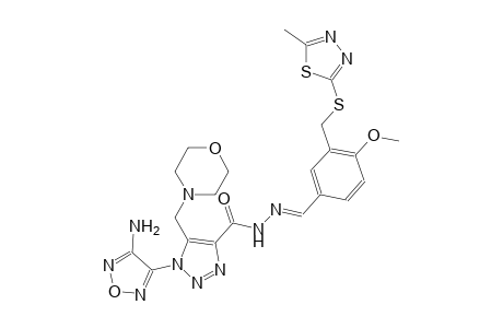 1-(4-amino-1,2,5-oxadiazol-3-yl)-N'-[(E)-(4-methoxy-3-{[(5-methyl-1,3,4-thiadiazol-2-yl)sulfanyl]methyl}phenyl)methylidene]-5-(4-morpholinylmethyl)-1H-1,2,3-triazole-4-carbohydrazide