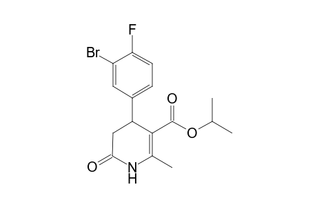 Isopropyl 4-(3-bromo-4-fluorophenyl)-2-methyl-6-oxo-1,4,5,6-tetrahydro-3-pyridinecarboxylate