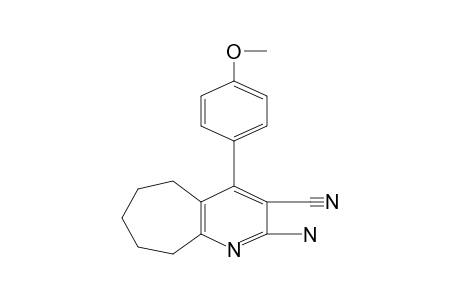 2-amino-4-(p-methoxyphenyl)-6,7,8,9-tetrahydro-5H-cyclohepta[b]pyridine-3-carbonitrile