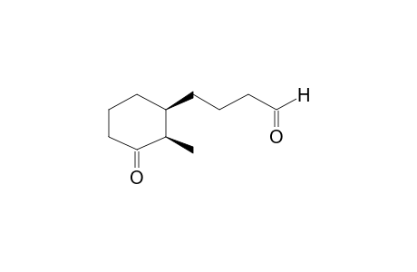 Cyclohexanebutanal, 2-methyl-3-oxo-, cis-